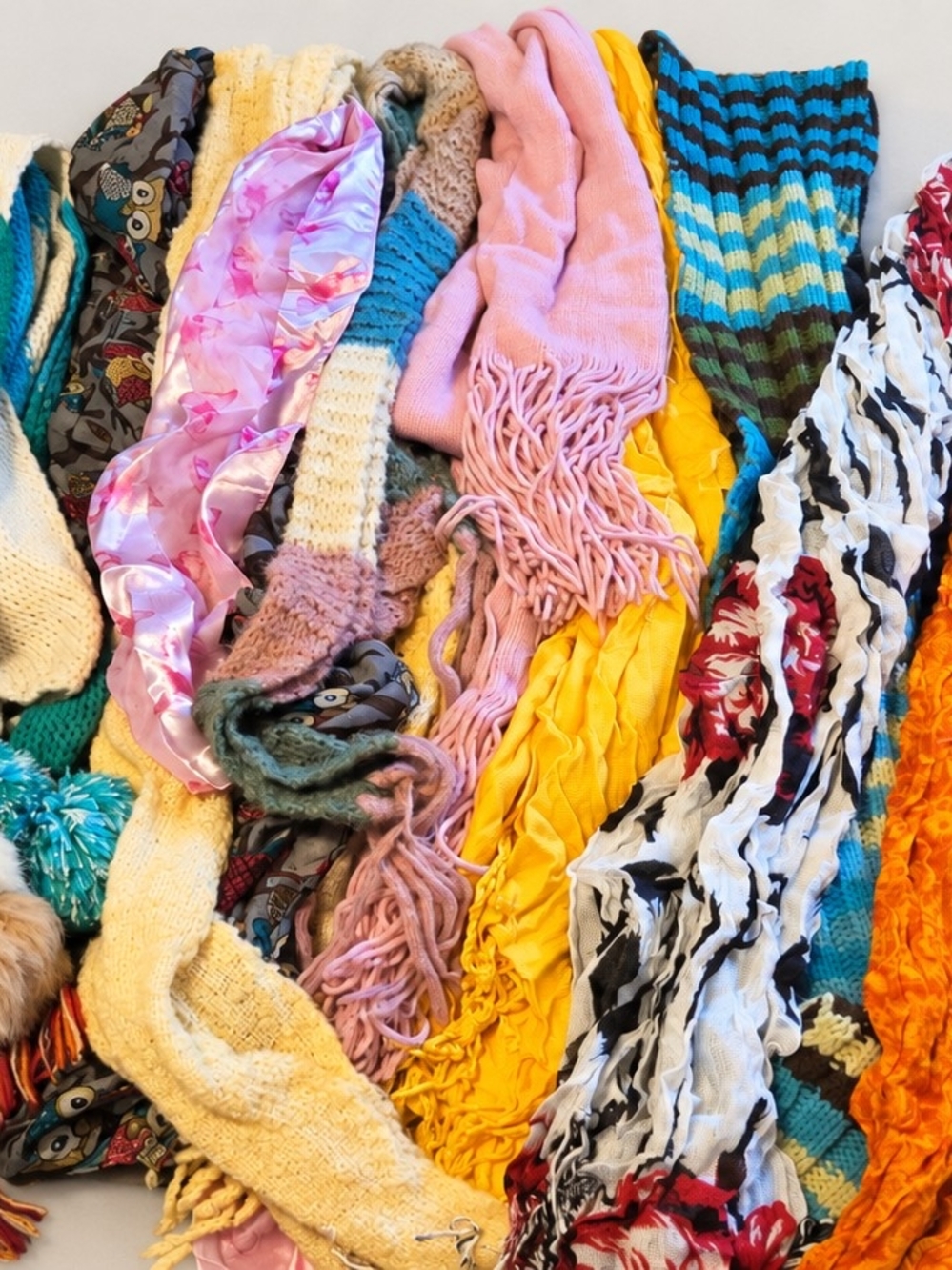 12-Piece Scarf Bundle Assorted Colors & Styles w/ Magnolia Home Tote Bag